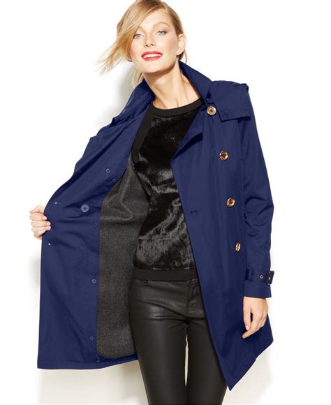 blue michael kors coat|michael kors blue jacket.